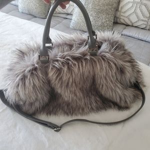 Artisan NY faux fur travel bag